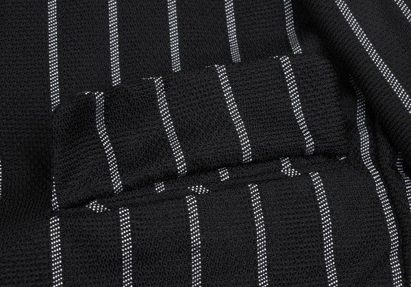 コムデギャルソン オムプリュスCOMME des GARCONS HOMME PLUS ポリコードデザインストライプジャケット 黒白S