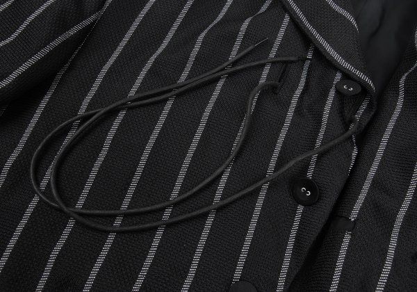 コムデギャルソン オムプリュスCOMME des GARCONS HOMME PLUS ポリコードデザインストライプジャケット 黒白S