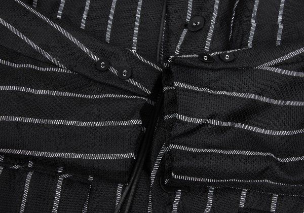 コムデギャルソン オムプリュスCOMME des GARCONS HOMME PLUS ポリコードデザインストライプジャケット 黒白S