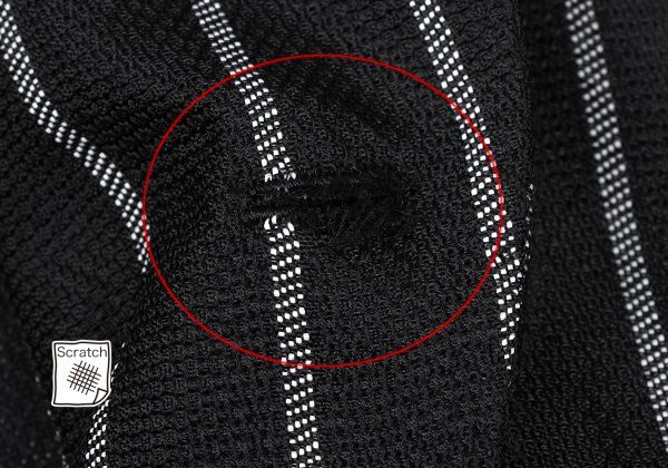 コムデギャルソン オムプリュスCOMME des GARCONS HOMME PLUS ポリコードデザインストライプジャケット 黒白S