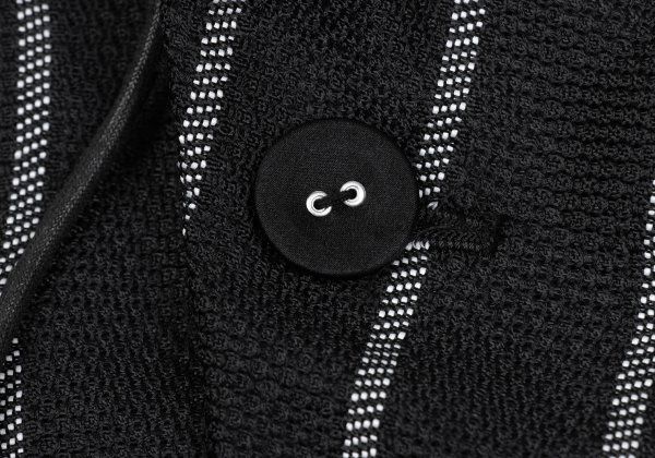 コムデギャルソン オムプリュスCOMME des GARCONS HOMME PLUS ポリコードデザインストライプジャケット 黒白S