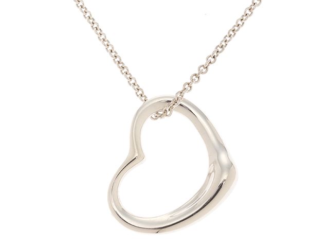 TIFFANY&Co. ティファニー オープンハート　SV/5.6g ネックレス SV925 ユニセックス　2148104128195【中古】【430】