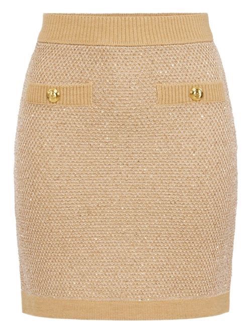 ELISABETTA FRANCHI ウールニットスカート 送料無料