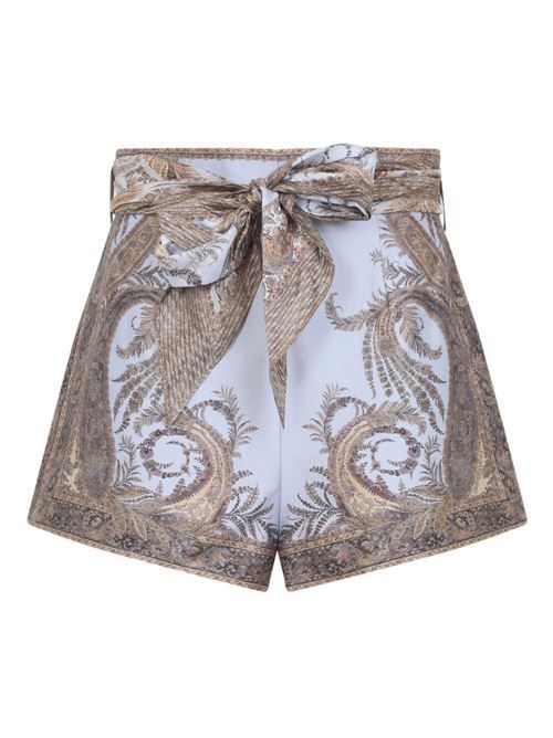 ZIMMERMANN シルク＆コットン プリント ショートパンツ 送料無料