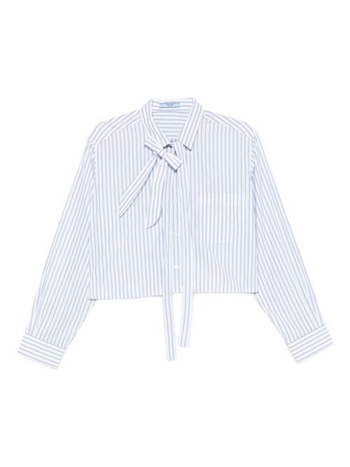 PRADA ストライプコットンシャツ 送料無料
