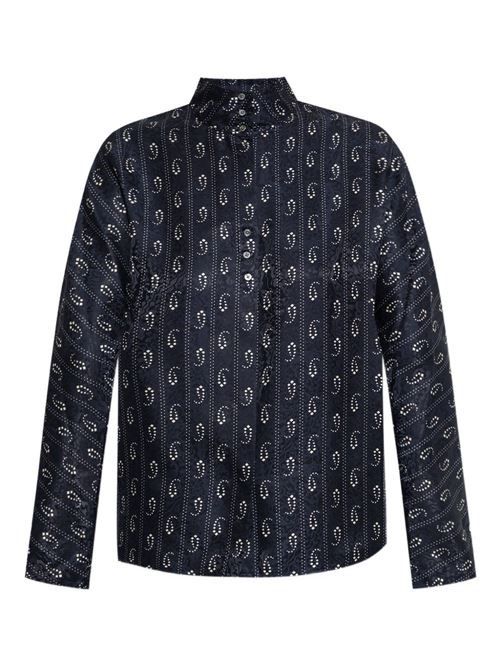 TORY BURCH ジャカード シルク シャツ 送料無料