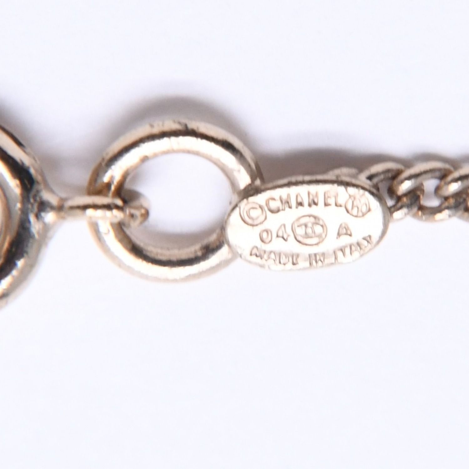 極美品 CHANEL シャネル ネックレス ココマーク ラインストーン 04A