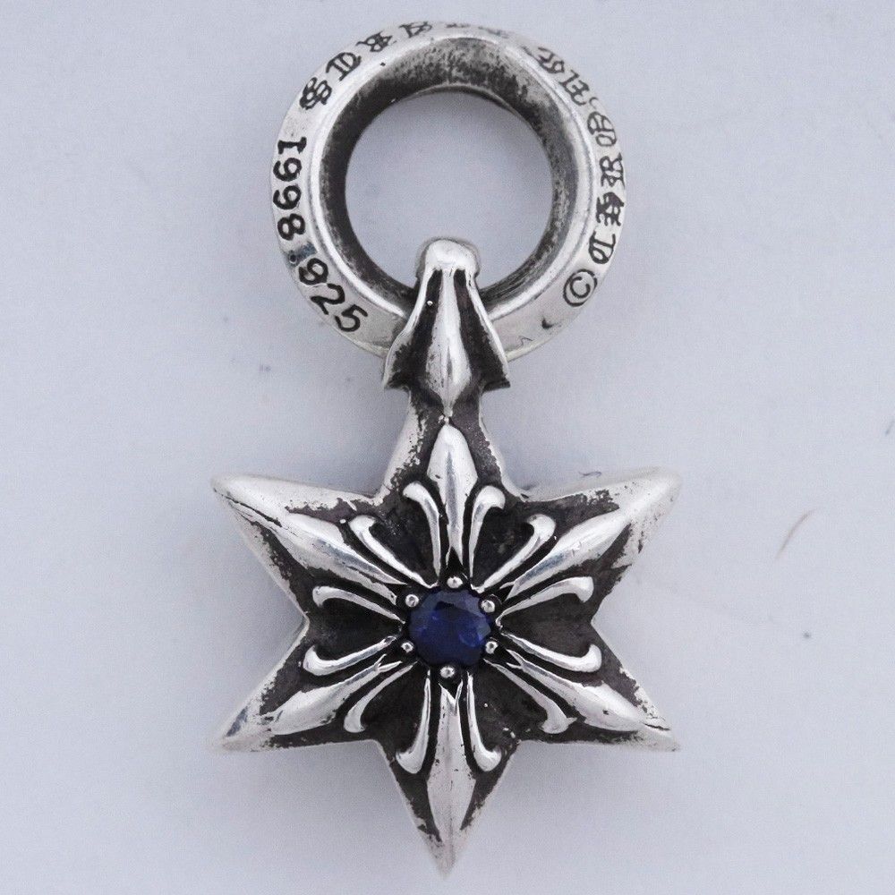 CHROME HEARTS スターチャーム with 2P ブルーサファイア シルバー 