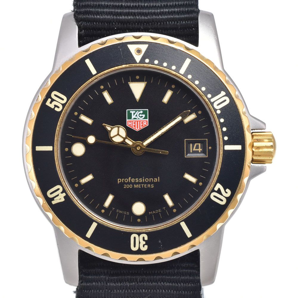 ジャンク TAG HEUER 925.213 タグホイヤー メンズ　ブラック タグホイヤー TAG HEUER 925.213G-2 1500シリーズ プロフェッショナル