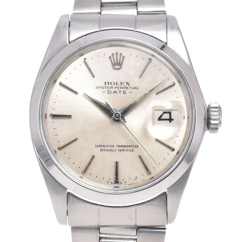 ロレックス ROLEX 1500 ヴィンテージ オイスターパーペチュアル デイト Cal.1560 シルバー 自動巻き メンズ 腕時計 Q#148600