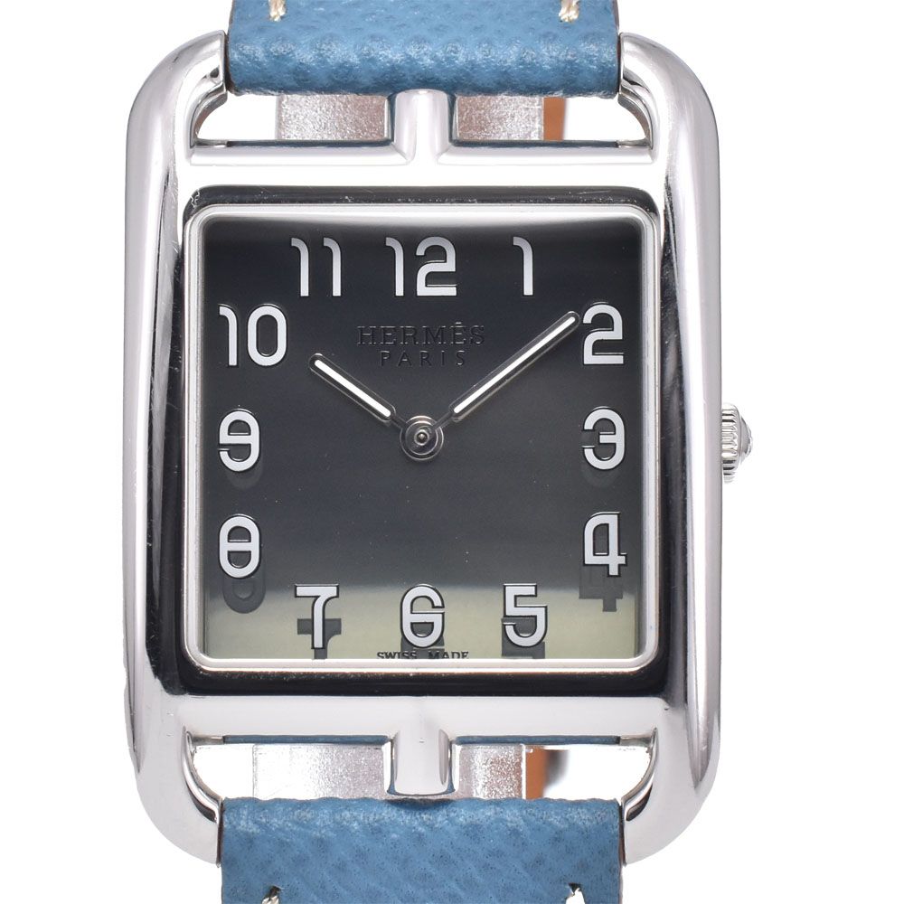 エルメス HERMES CC2.710 ケープコッド シルバー クォーツ メンズ 美品