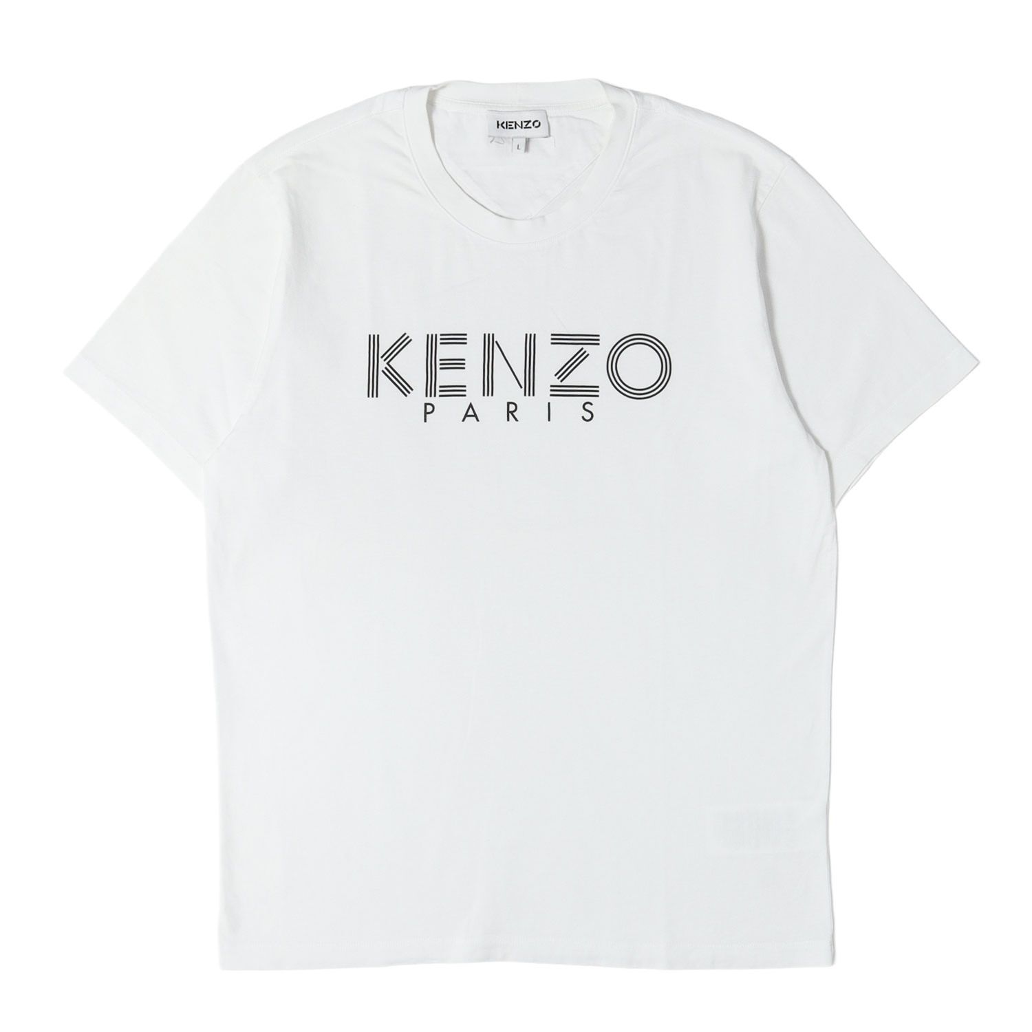 KENZO ケンゾー Tシャツ ホワイト 白 サイズ:L ブランドロゴ クルーネック Tシャツ トップス カットソー 半袖【メンズ】【中古】 7,790円