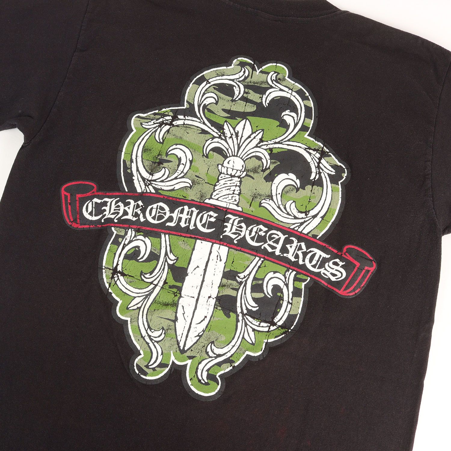 【ジャンク品】CHROME HEARTS ダガー Tシャツ 黒Mサイズ CHROME HEARTS クロムハーツ Tシャツ ブラック 黒 サイズ:M 00s