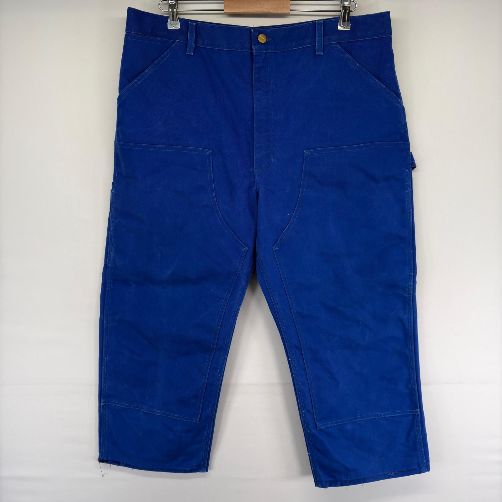 古着 カーハート Carhartt パンツ ハンマーループ スパナポケット ペインター ジップフライ ダブルニー w38 L32 ブルー系 メンズ