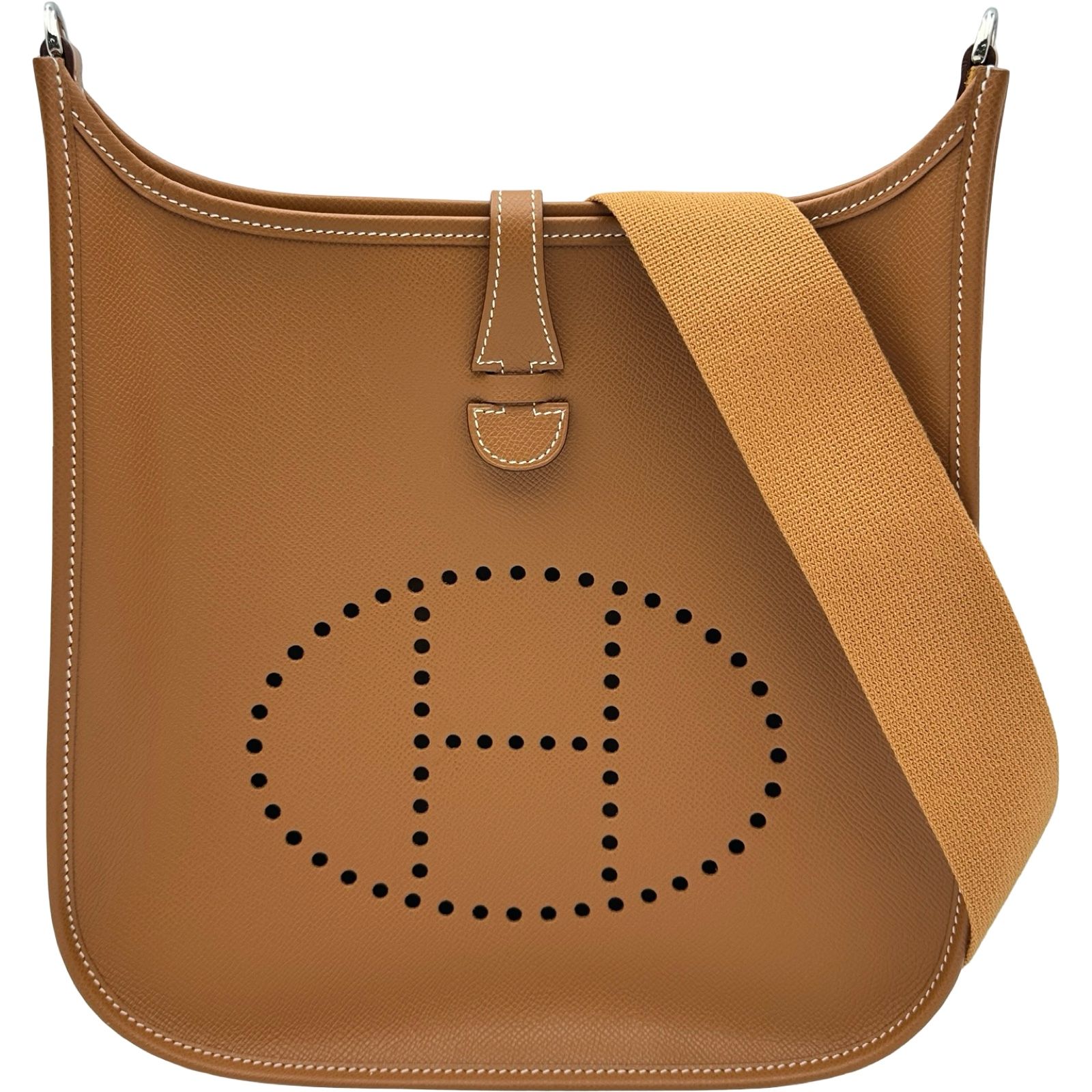 エルメス HERMES エブリン2 PM ▢J刻印 ゴールド シルバー金具 エプソン レディース ショルダーバッグ