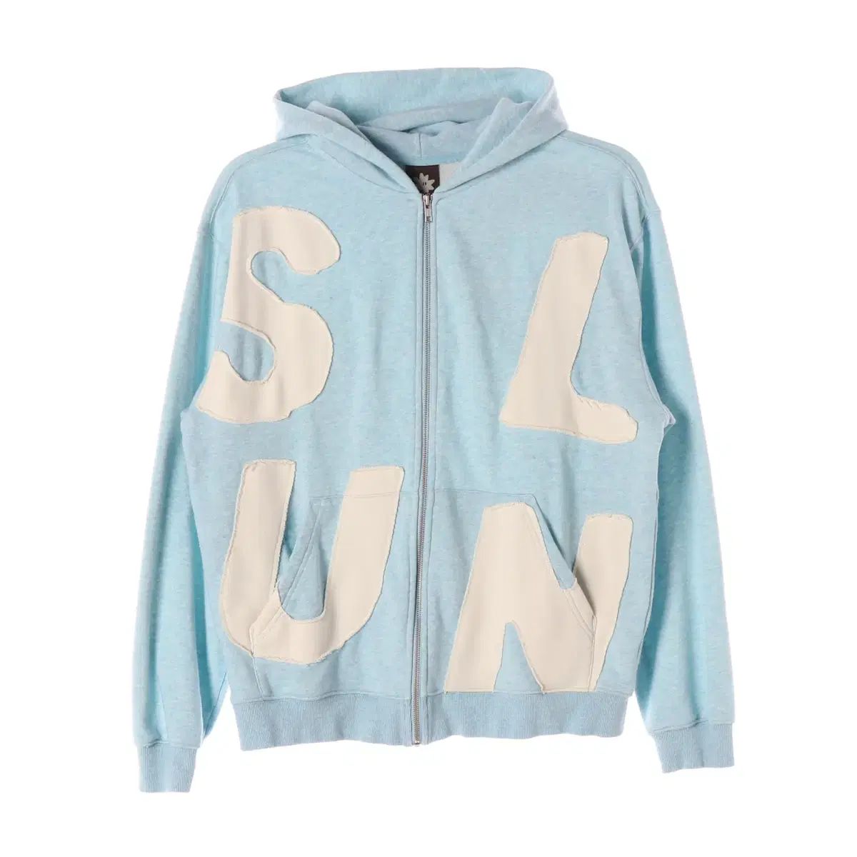 サンLOVE 25SS キャピタル ジップアップ WHOディ フーディー ヘザー ブルー