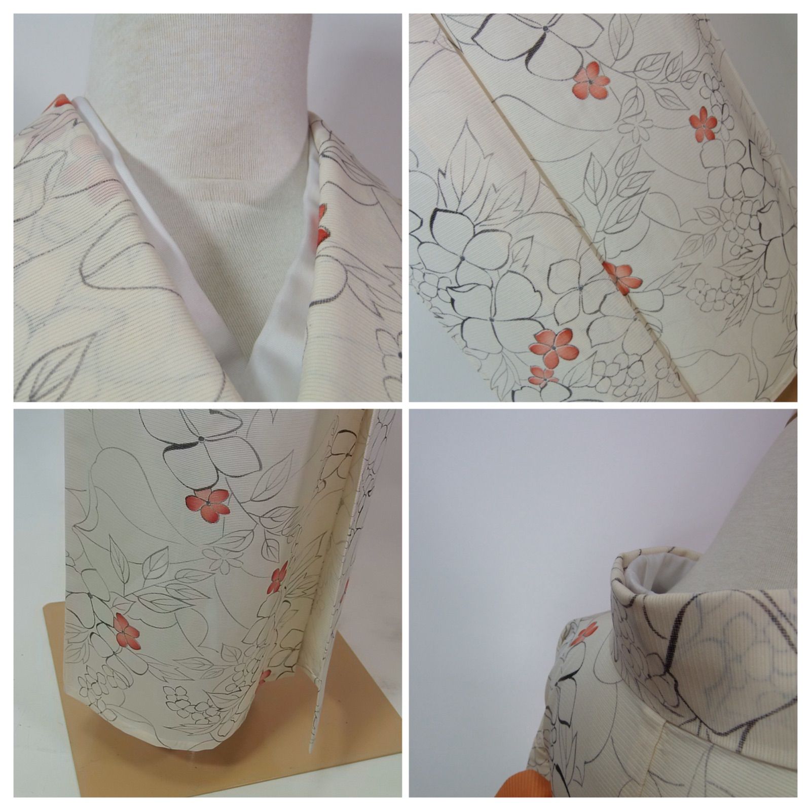 優花の夏 駒絽 夏小紋 花文様 正絹 アイボリー 夏名古屋帯 美品 - メルカリ