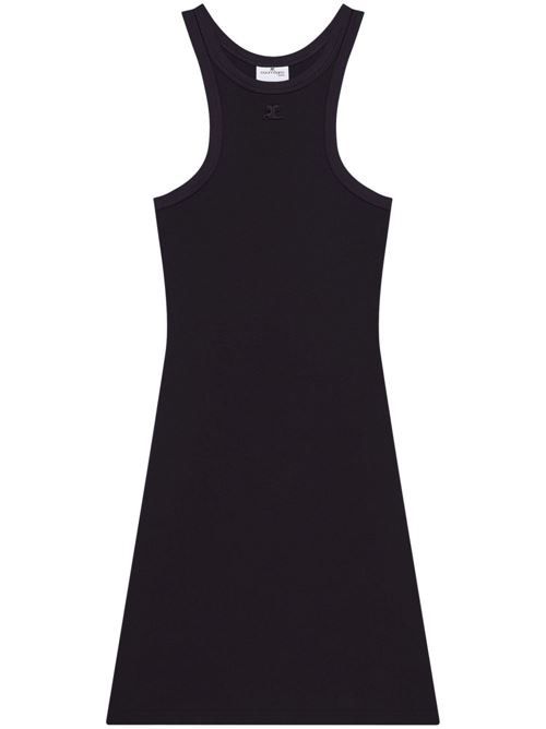 COURRÈGES スキューバコットン ミニドレス 送料無料
