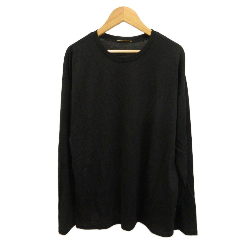 ドゥーズィエムクラス DEUXIEME CLASSE 25AW Ladylike Tシャツ ニット 絹 シルク混 黒 ブラック ラウンドネック 長袖 トップス プルオーバー /YU ■GY64 9,869円