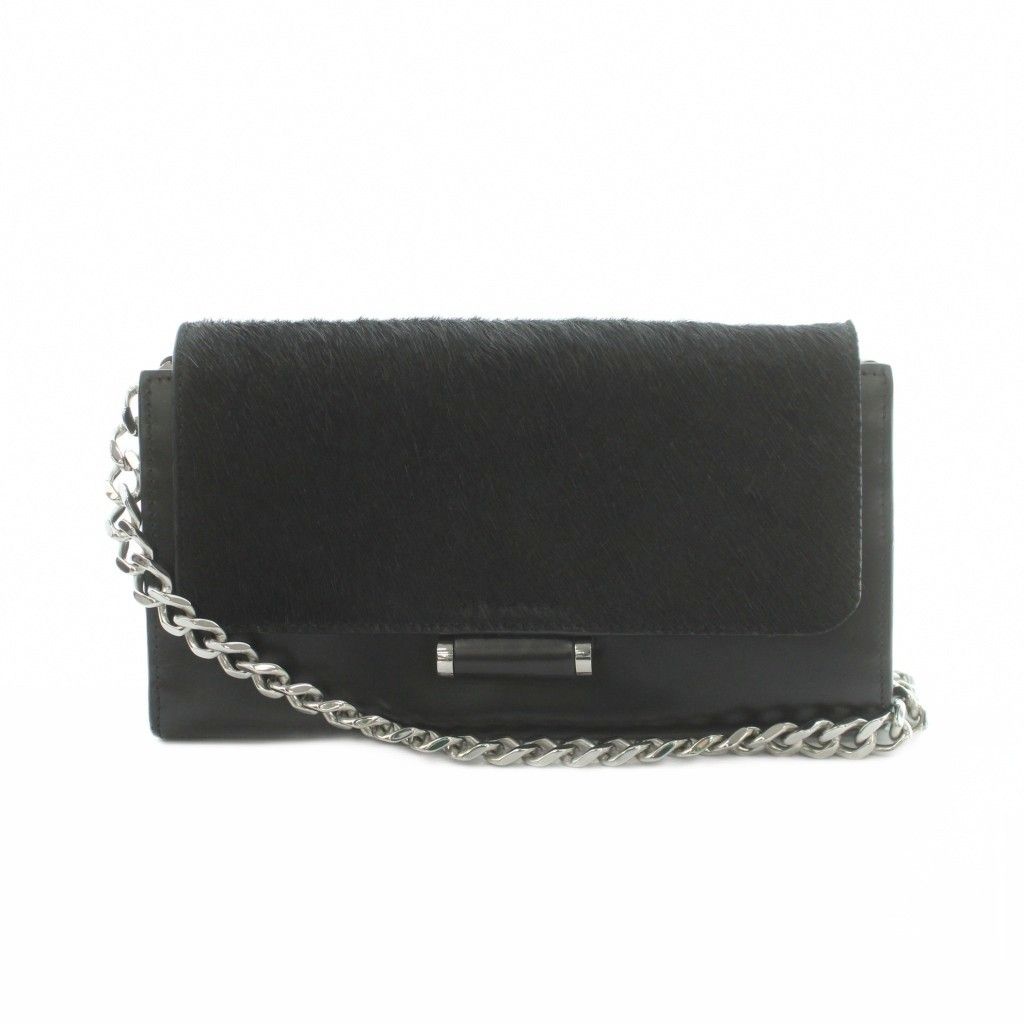 バイ マレーネ ビルガー BY MALENE BIRGER ショルダーバッグ レザー フラップ チェーンショルダー 黒 ブラック /MI ■GY18