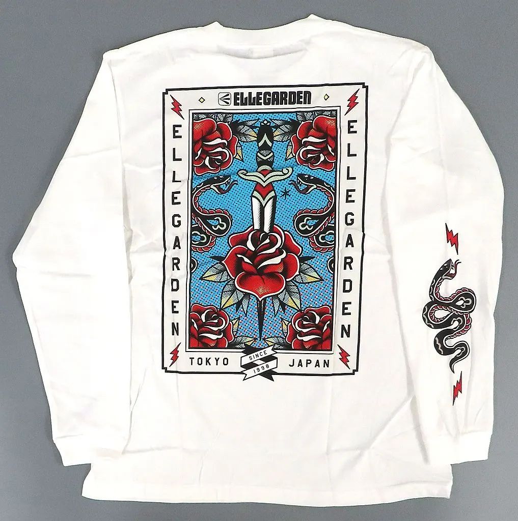 中古】衣類 ELLEGARDEN Long Sleeve Tシャツ ホワイト Lサイズ