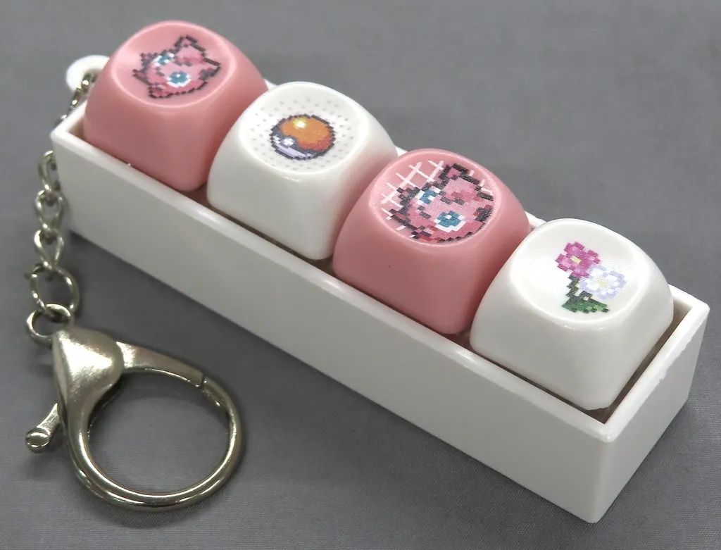 [Used] Key Holder [Single Item] Pudding Key Cap Key Ring “TONYMOLY x Pokémon Perfect Lips Shocking Lip Tint” Korea Limited
