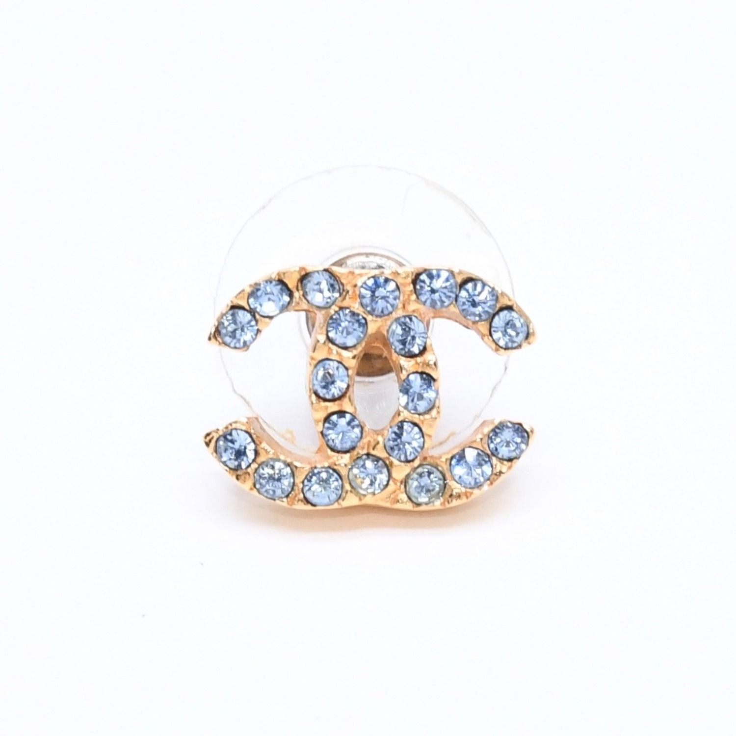 極美品 CHANEL シャネル ピアス 片耳ピアス ココマーク ラインストーン