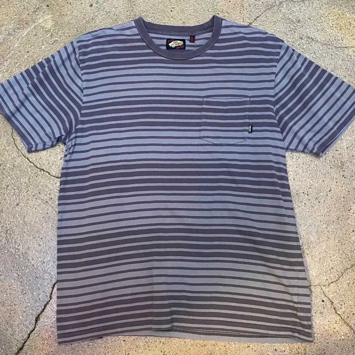 アメリカ ヴィンテージ VANS バンズ ストライプ ポケット 半袖Tシャツ