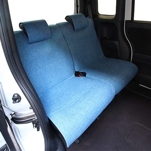 Calm【カーム】リネン調生地カーアクセサリー 8Type 4color (後席用シートカバー2枚, ブルー)7372★m 4d4eda53