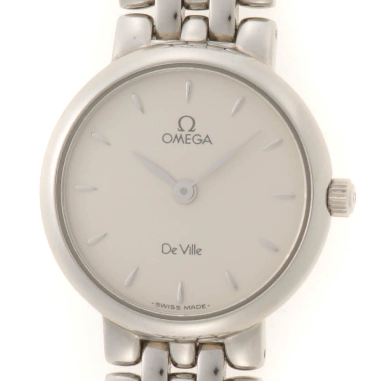 OMEGA オメガ デ・ビル 腕時計 7560.31 ステンレススチール シルバー文字盤 クオーツ レディース時計 207【中古】2146000464188