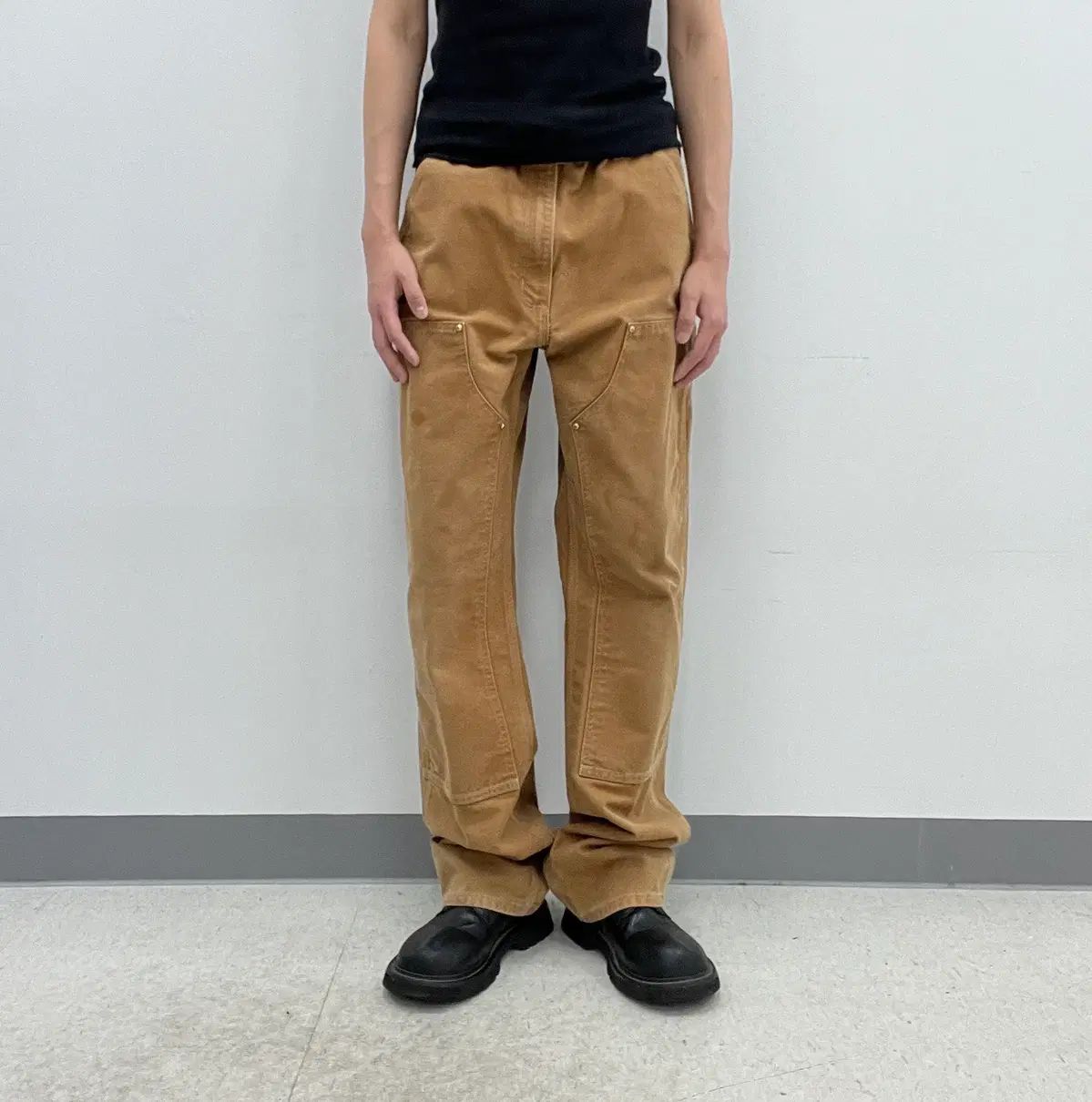 Carhartt カーハート ブラウン ダブルニー カーペンター ウォーク パンツ 34