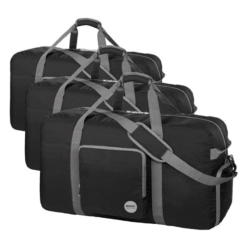 WANDF 折りたたみバッグ ボストンバッグ スポーツバッグ 40L 60L 80L 100L 149L 大容量 スーツケース固定 斜め掛け (× 3)AR