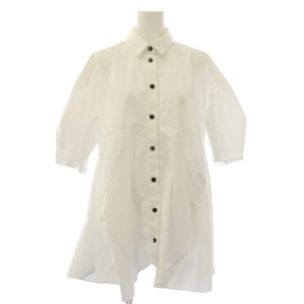 エンフォルド ENFOLD 25SS HALF‐SLEEVES SHIRT シャツ 五分袖 38 白