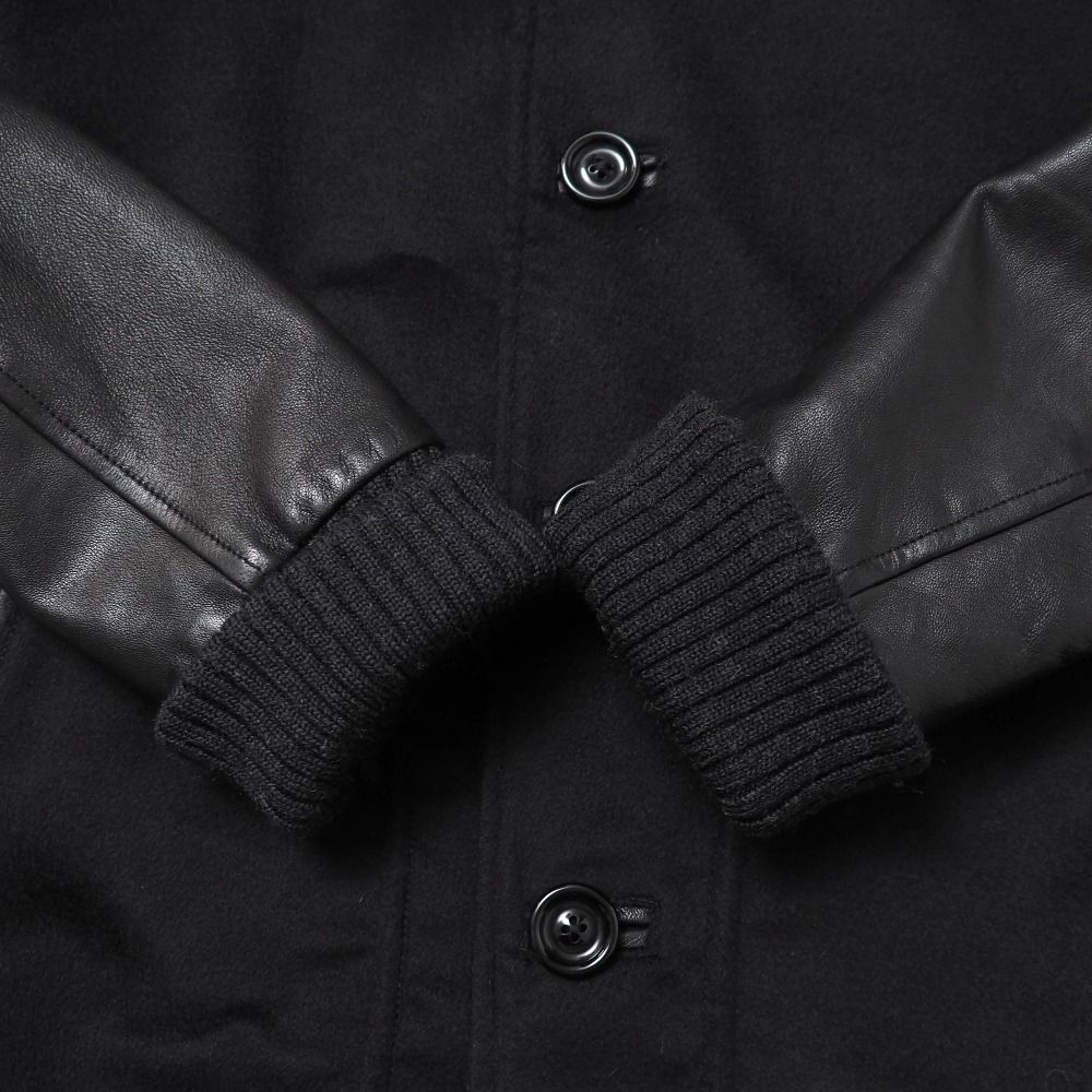 □美品□slowgun スロウガン スタジャン サイズ3 カシミヤ 羊革 切替