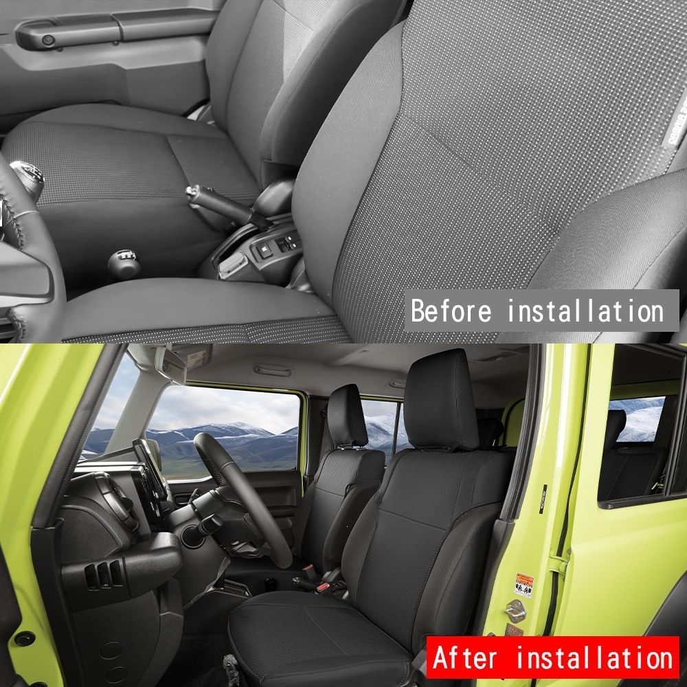スズキ Suzuki ジムニーノマド JIMNY NOMADE 2025年モデル対応 ハーフシートプロテクター 11点セット ブラック・ブラウン レザー製 面ファスナー固定 車種専用設計