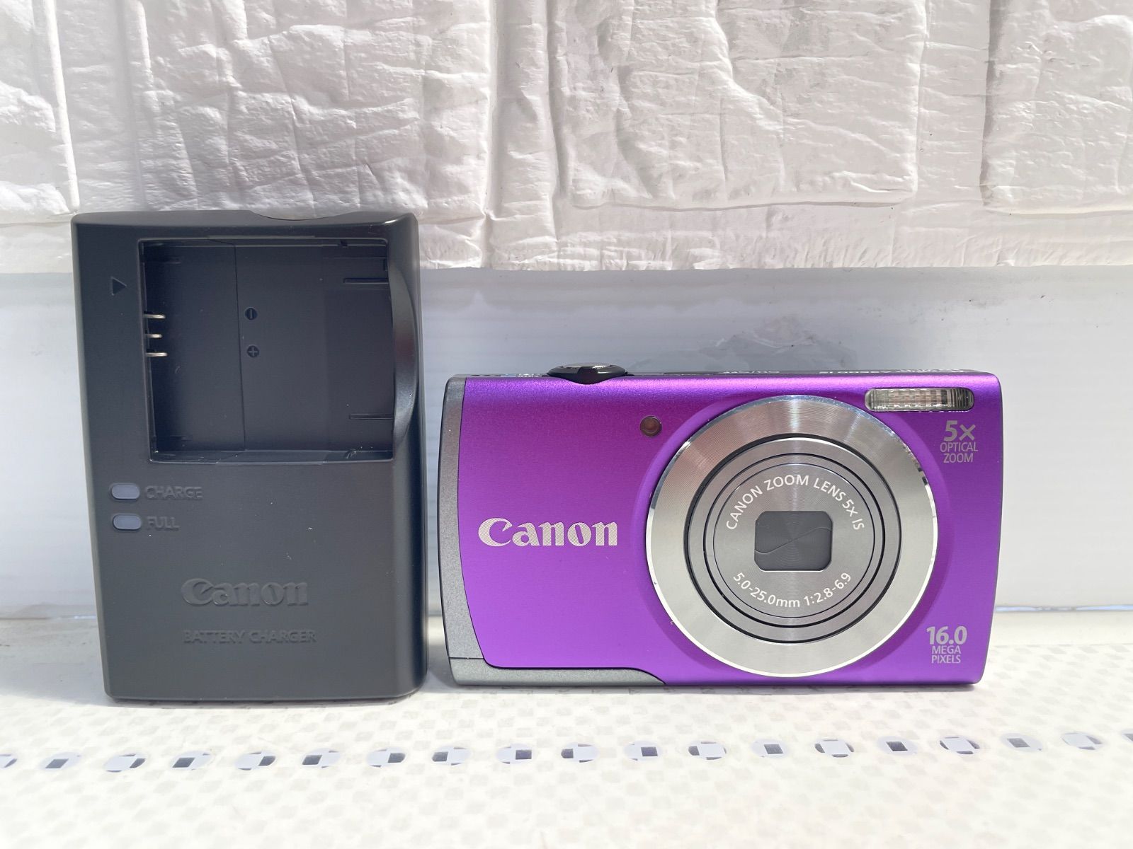 通電確認済み】Canon キャノン PowerShot A3500 IS パープル デジタル