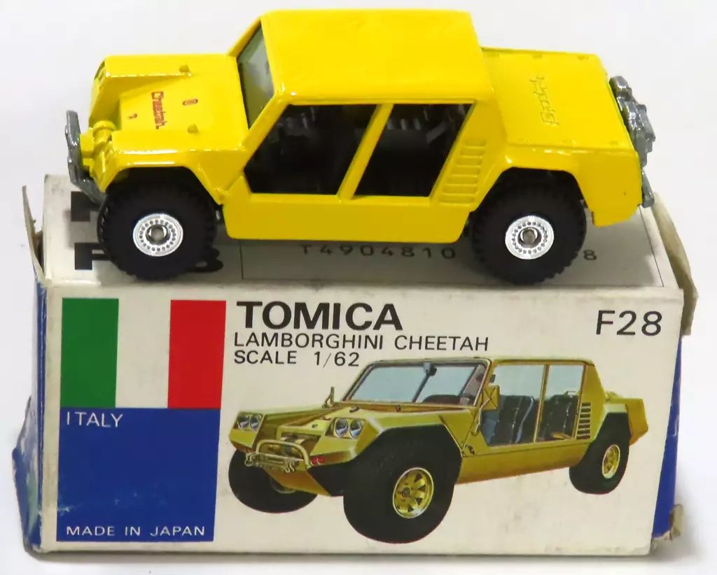 【中古】トミカ 1/62 ランボルギーニ チータ(イエロー/青箱/日本製) 「トミカ 外国車シリーズ F28」