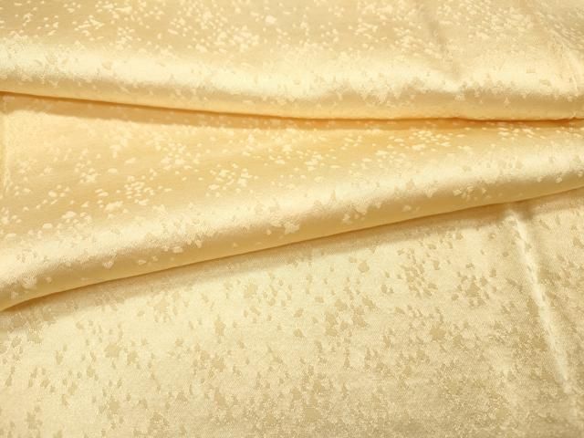 送料無料】平和屋着物▽上質な色無地 単衣 霞地紋 鳥の子色 反端付き