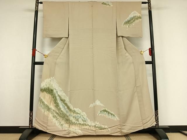 平和屋着物▽訪問着　単衣　樹林文　三越扱い　正絹　逸品　AABJ9613jh 30,420円