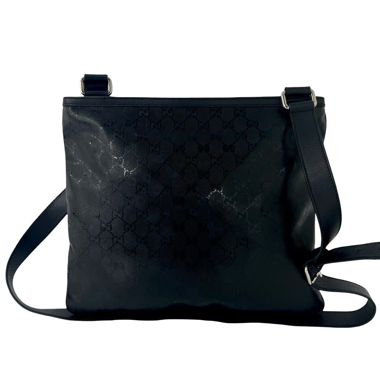 極 美品 保存袋付 GUCCI グッチ ウェビング GGインプリメ ロゴ 柄