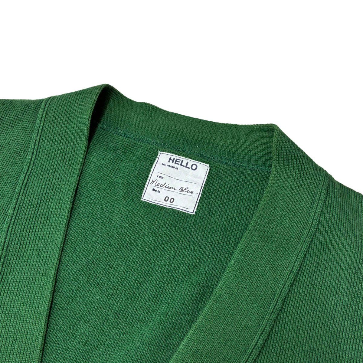美品 マディソンブルー コットンビッグカーディガン MDB グリーン 01 MADISON BLUE マディソンブルー 21SS BIG CARDIGAN COTTON コットン
