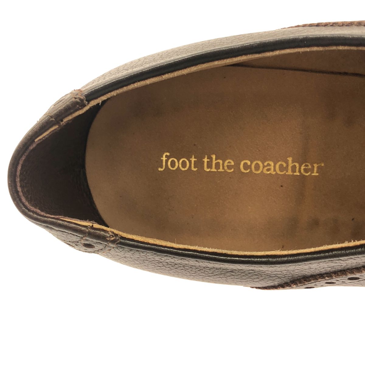 foot the coacher フットザコーチャー メダリオンレザーレースレス