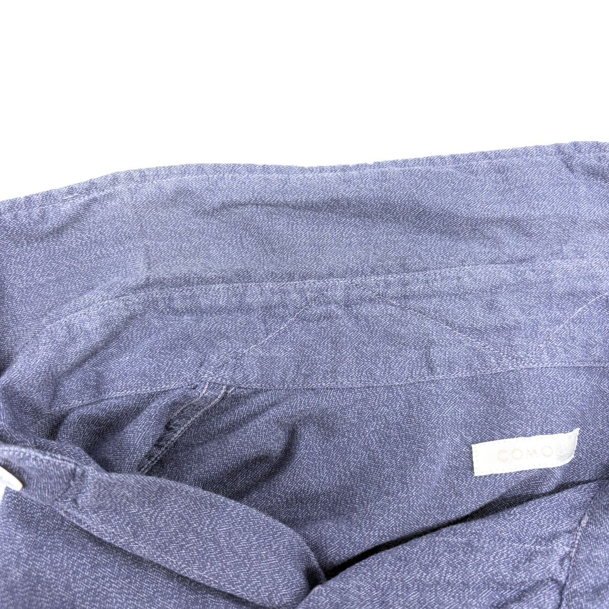 COMOLI コモリ 24SS ヨリ杢ワークシャツ Z01-02092 ブルー 4 COMOLI コモリ 24SS ヨリ杢ワークシャツ Z01-02092 ブルー 4 - メルカリ