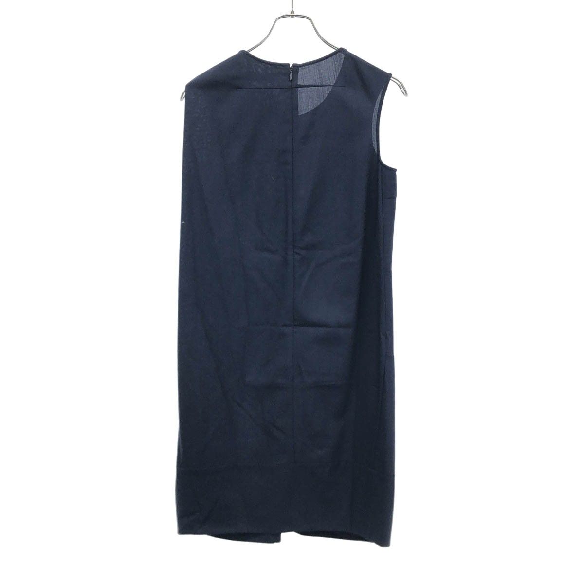 Mサイズ　JIL SANDER コットンノースリーブ　ネイビー JIL SANDER ジルサンダー 15SS ノースリーブワンピース OE400906WE