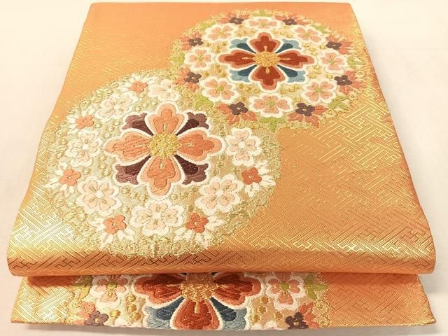平和屋着物○佐賀錦 西陣 河合美術織物謹製 六通柄袋帯 唐織