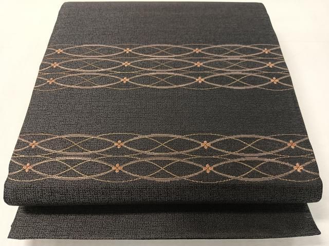 平和屋着物●六通柄袋帯　横段吉祥花文　金糸　正絹　逸品　未使用　CABK4608vp 26,208円