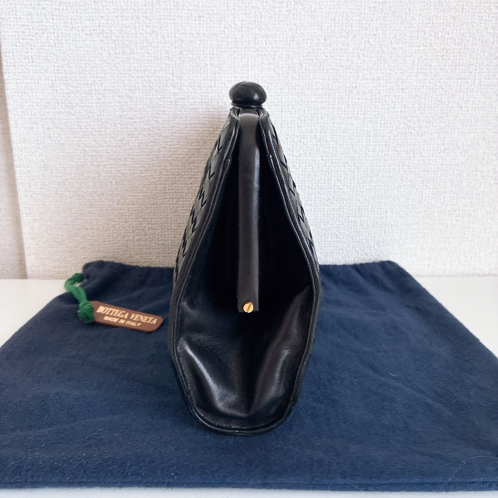 ボッテガ クラッチバッグ パーティポーチ イントレチャート がま口 レザー BOTTEGA VENETA ボッテガヴェネタ イントレチャート クラッチバッグ