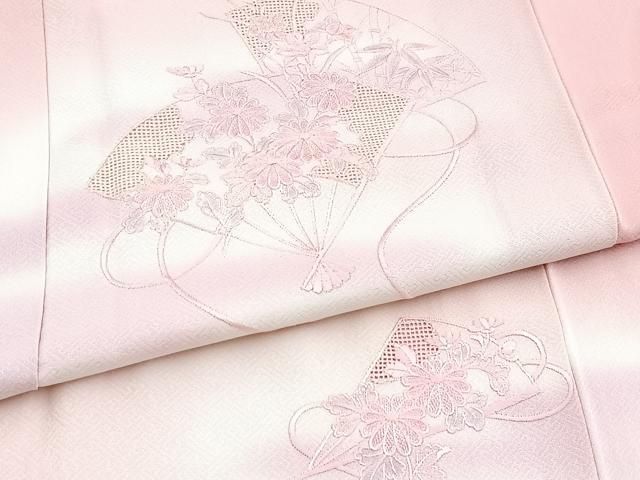 平和屋着物□中国三大刺繍 汕頭刺繍 スワトウ刺繍 訪問着 総刺繍 扇花 