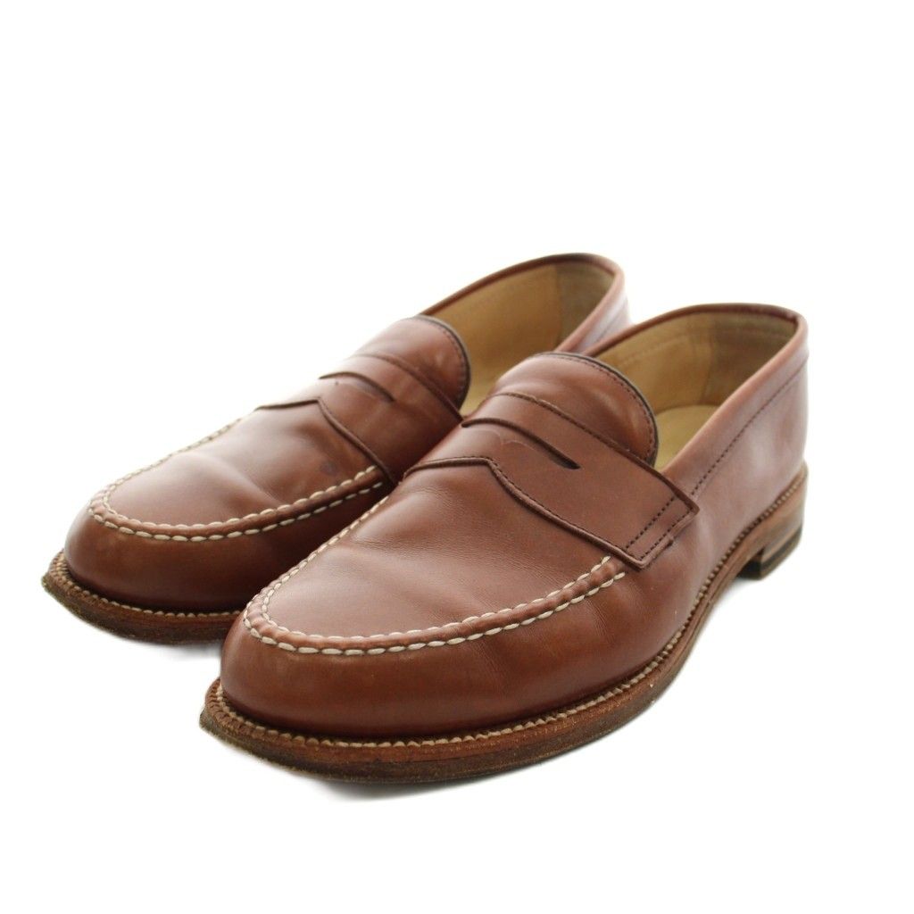 オールデン ALDEN クロムエクセル ペニーローファー レザー 6.5 茶