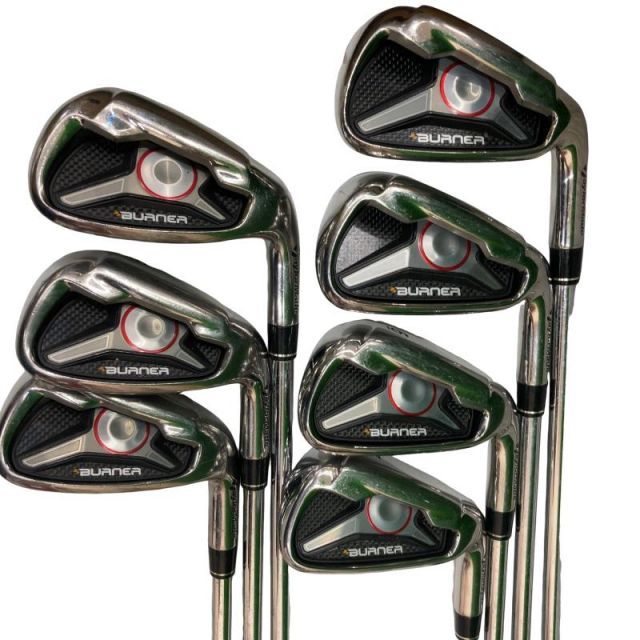 【中古】 テーラーメイド BURNER(2009) 新溝適合 8S USA アイアンセット IR BURNER RE-AX SUPERFAST 85(STEEL) (フレックスUNI) メンズ 男性用 右利き 右用 Dランク ゴルフクラブ
